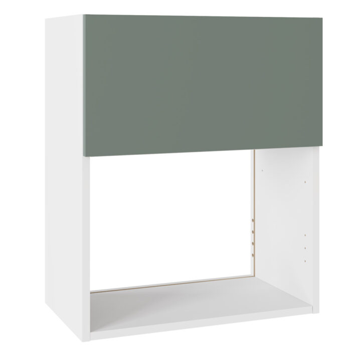 Slab Matt Agave Green 600 Microwave Wall Kitchen Cabinet