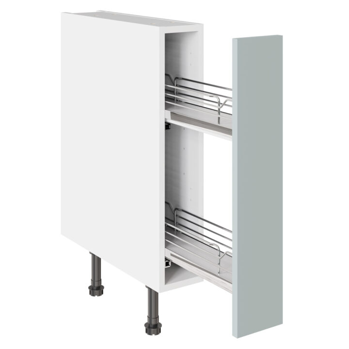 Slab Matt Aquamarine 150 Base Kitchen Cabinet Pullout