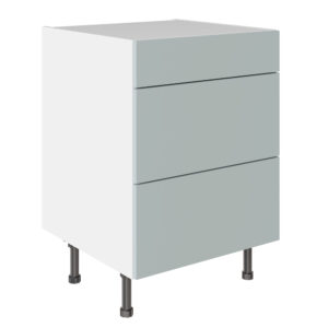 Slab Matt Aquamarine 600 3 Drawer Base Kitchen Cabinet