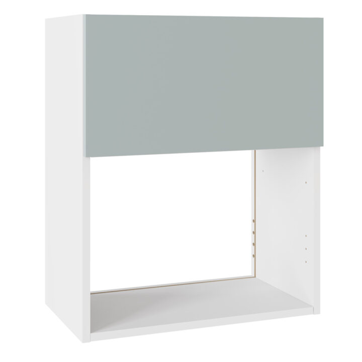 Slab Matt Aquamarine 600 Microwave Wall Kitchen Cabinet