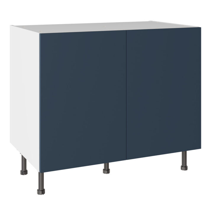 Slab Matt Blue 1000 Base Kitchen Cabinet