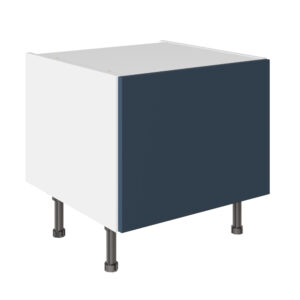 Slab Matt Blue 600 Belfast Sink Base Kitchen Cabinet