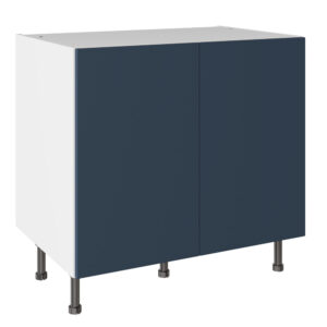 Slab Matt Blue 900 Base Kitchen Cabinet
