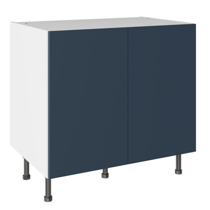 Slab Matt Blue 900 Base Kitchen Cabinet