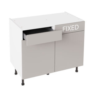 Slab Matt Light Grey 1000 LH Drawerline Base Kitchen Cabinet