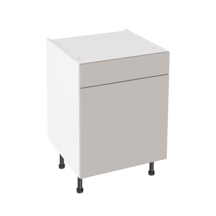 Slab Matt Light Grey 600 Drawerline Base Kitchen Cabinet