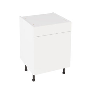Slab Matt White 600 Drawerline Base Kitchen Cabinet