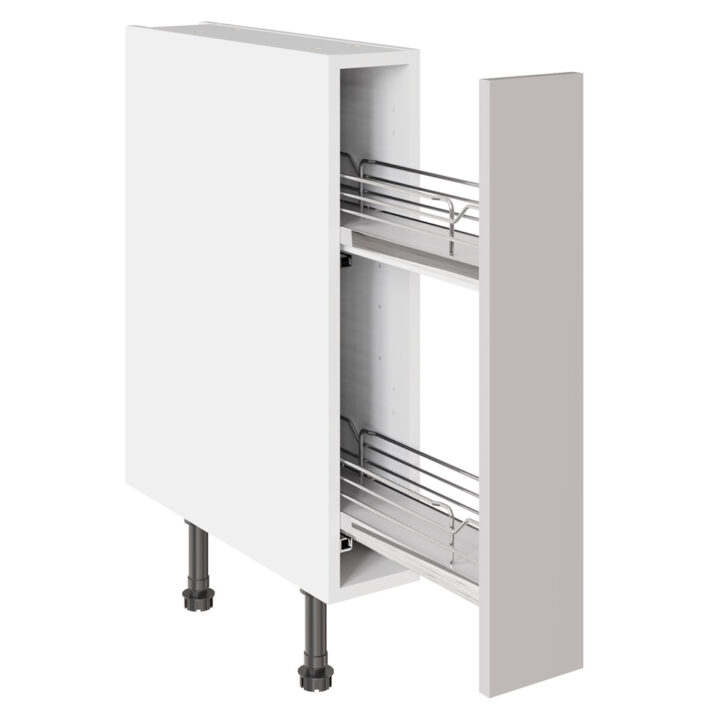 Slab Standard Light Grey 150 Base Kitchen Cabinet Pullout