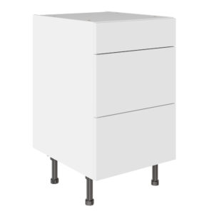 Slab Standard Snow White 500 3 Drawer Base Kitchen Cabinet