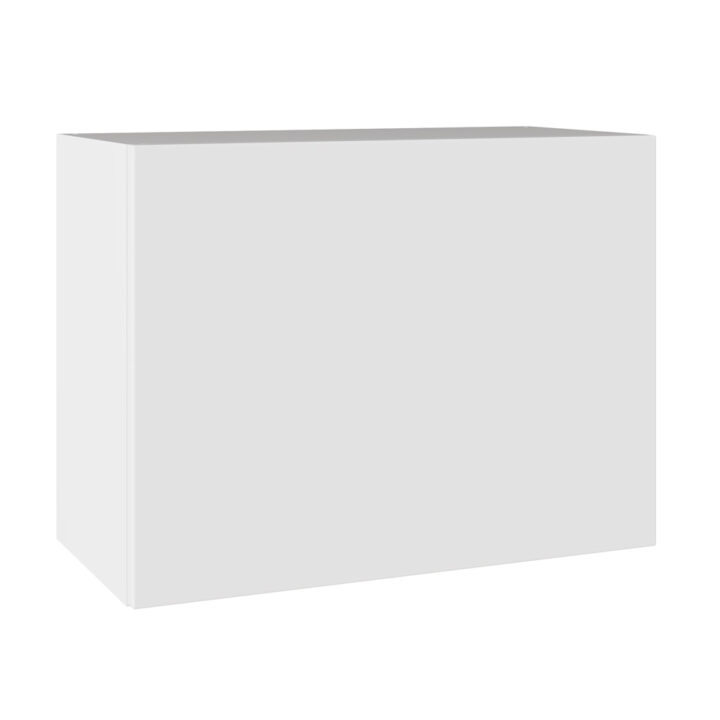 Slab Standard Snow White 600 Single Extractor Wall Kitchen Cabinet