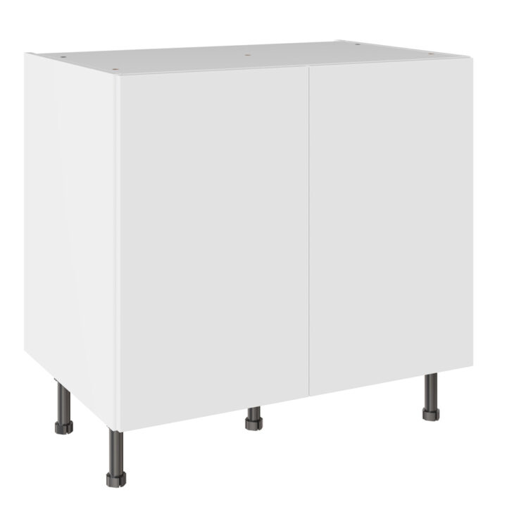 Slab Standard Snow White 900 Base Kitchen Cabinet
