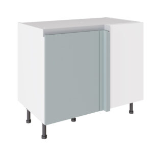 True Handleless Matt Aquamarine 1000 Blind Corner Base Kitchen Cabinet