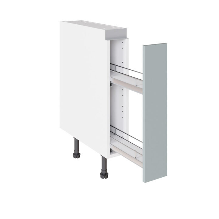 True Handleless Matt Aquamarine 150 Base Kitchen Cabinet Pullout