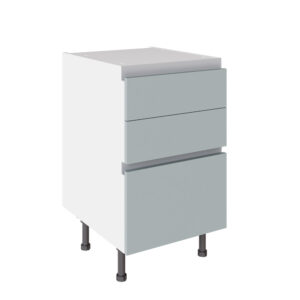 True Handleless Matt Aquamarine 500 3 Drawer Base Kitchen Cabinet