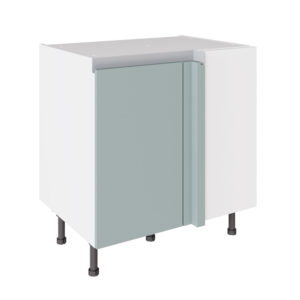 True Handleless Matt Aquamarine 800 Blind Corner Base Kitchen Cabinet
