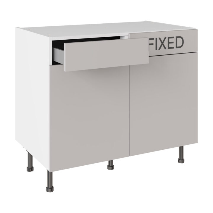 Slab Standard Light Grey 1000 LH Drawerline Base Kitchen Cabinet 2