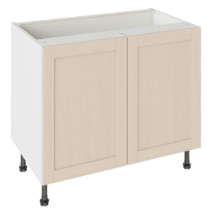 5-Piece Shaker Woodgrain Cashmere 1000 Base Kitchen Cabinet