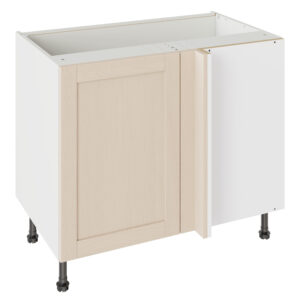 5-Piece Shaker Woodgrain Cashmere 1000 Blind Corner Base Kitchen Cabinet
