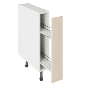 5-Piece Shaker Woodgrain Cashmere 150 Base Kitchen Cabinet Pull Out