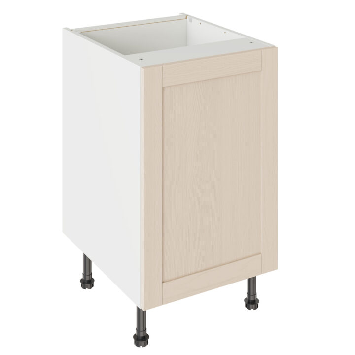 5-Piece Shaker Woodgrain Cashmere 500 Base Kitchen Cabinet