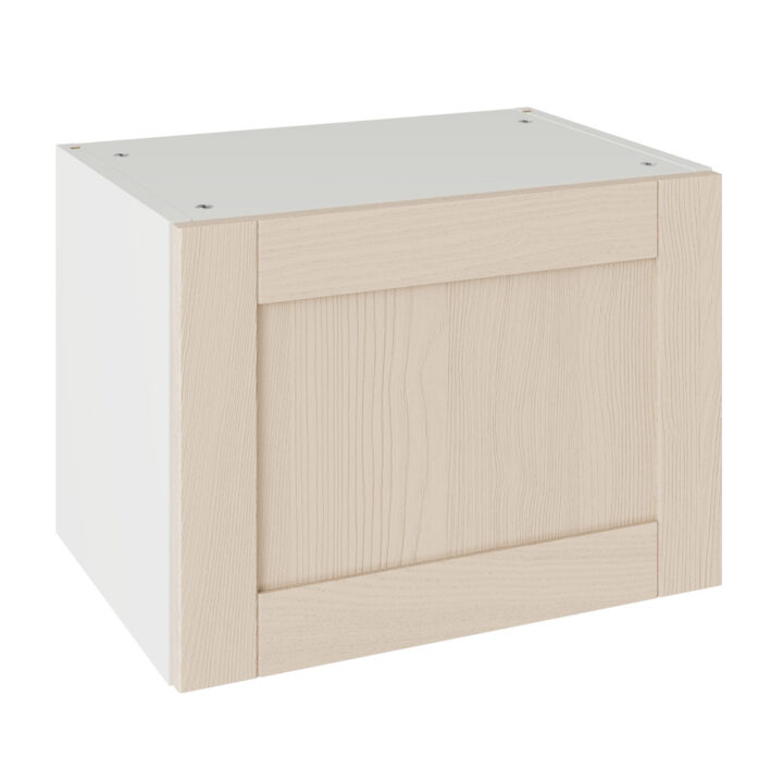5-Piece Shaker Woodgrain Cashmere 500 Bridging Wall Kitchen Cabinet
