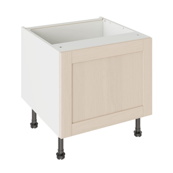 5-Piece Shaker Woodgrain Cashmere 600 Belfast Sink Base Kitchen Cabinet