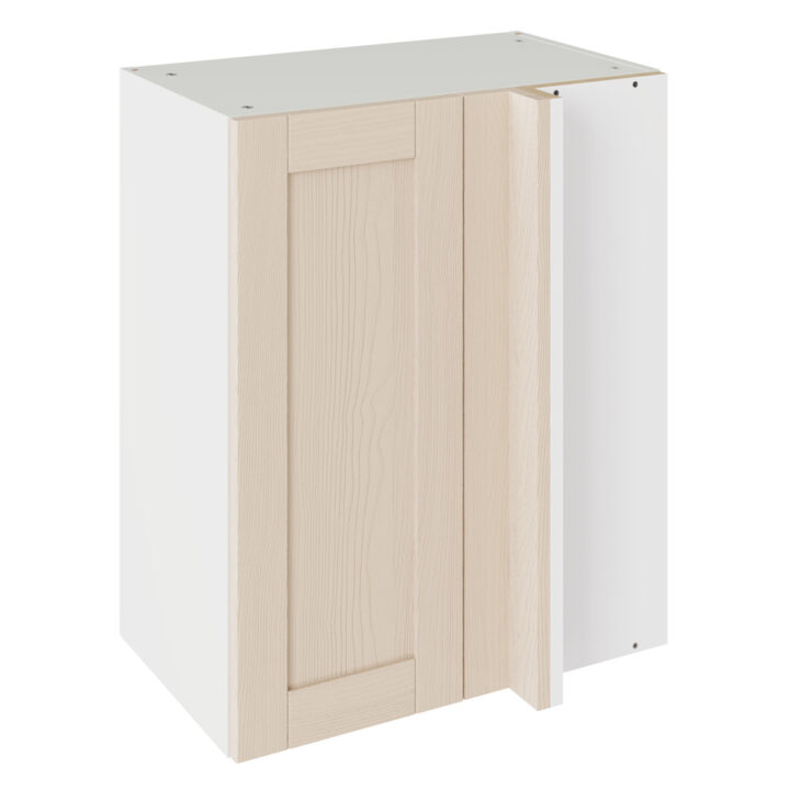 5-Piece Shaker Woodgrain Cashmere 600 Blind Corner Wall Kitchen Cabinet
