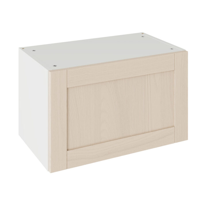 5-Piece Shaker Woodgrain Cashmere 600 Bridging Wall Kitchen Cabinet