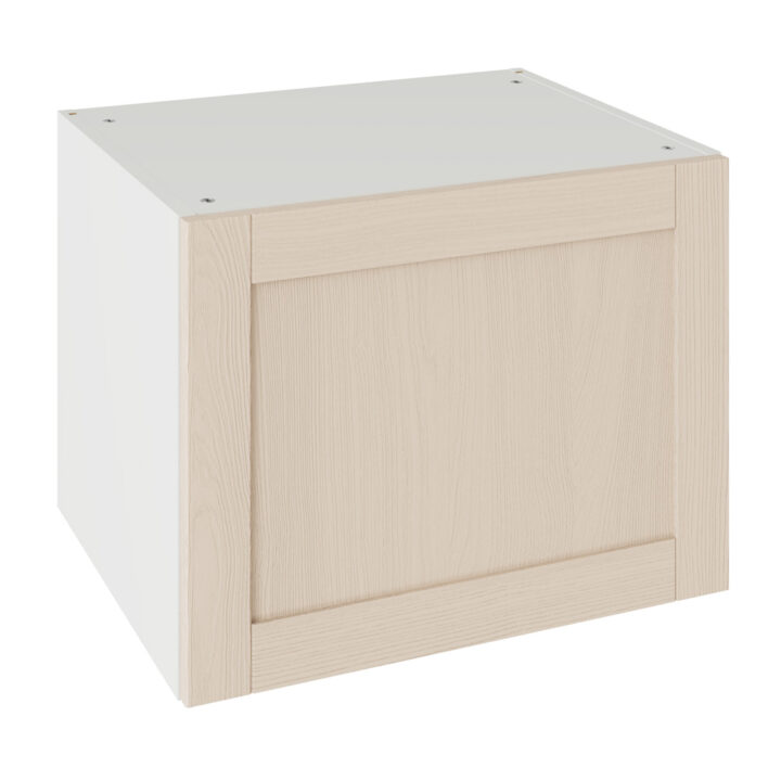 5-Piece Shaker Woodgrain Cashmere 600 Single Extractor Wall Kitchen Cabinet