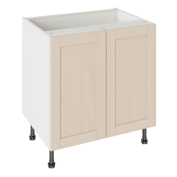 5-Piece Shaker Woodgrain Cashmere 800 Base Kitchen Cabinet