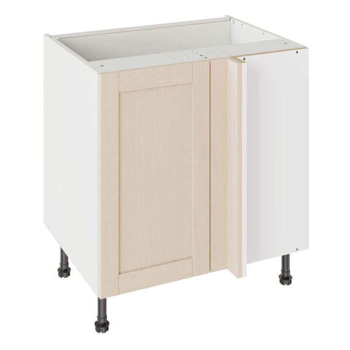 5-Piece Shaker Woodgrain Cashmere 800 Blind Corner Base Kitchen Cabinet