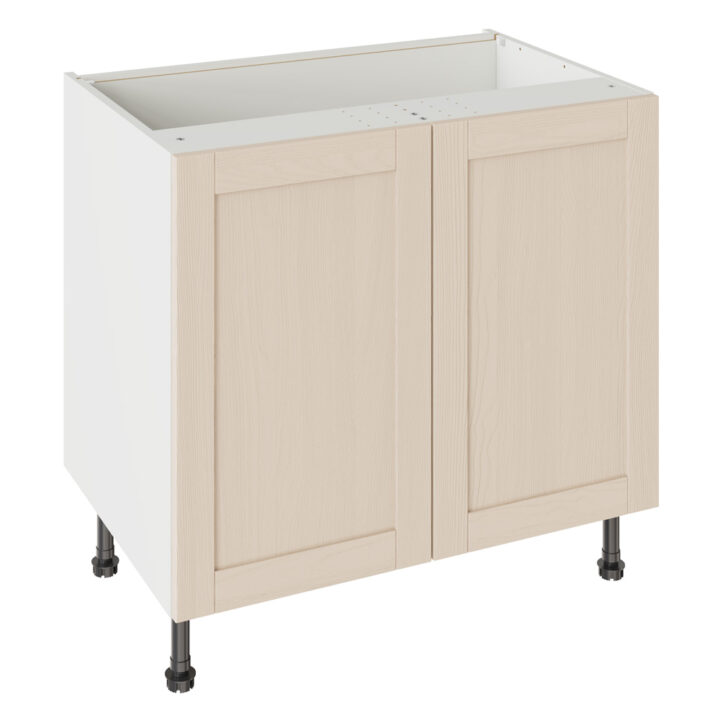 5-Piece Shaker Woodgrain Cashmere 900 Base Kitchen Cabinet