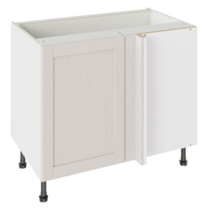 5-Piece Shaker Woodgrain Light Grey 1000 Blind Corner Base Kitchen Cabinet