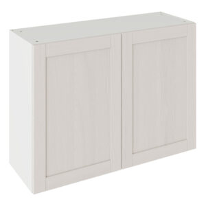 5-Piece Shaker Woodgrain Light Grey 1000 Wall Kitchen Cabinet