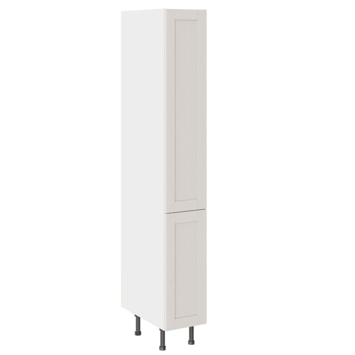 5-Piece Shaker Woodgrain Light Grey 300 Larder Cabinet