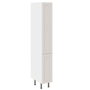 5-Piece Shaker Woodgrain Light Grey 300 Pull & Swing Larder Kitchen Cabinet