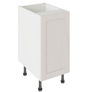 5-Piece Shaker Woodgrain Light Grey 400 Base Kitchen Cabinet