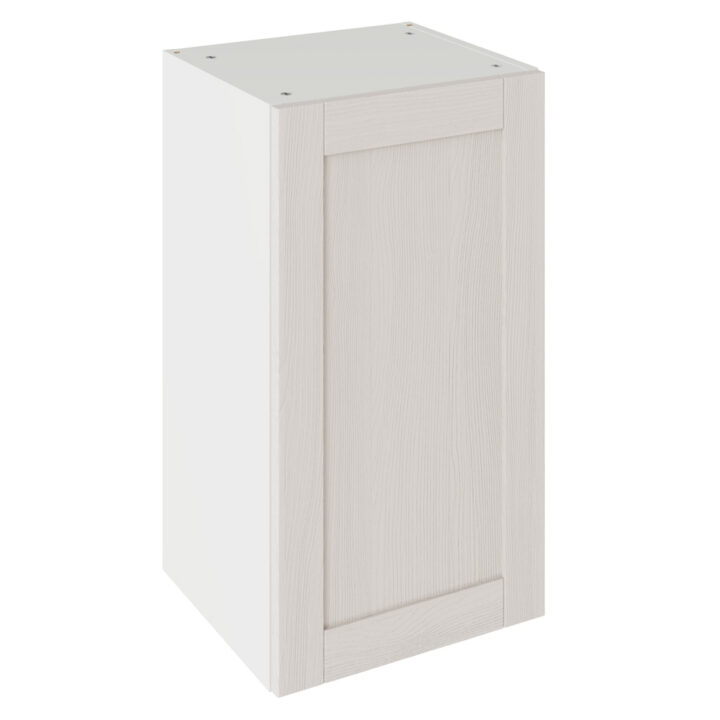 5-Piece Shaker Woodgrain Light Grey 400 Wall Kitchen Cabinet