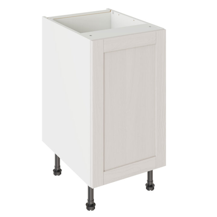 5-Piece Shaker Woodgrain Light Grey 450 Base Kitchen Cabinet