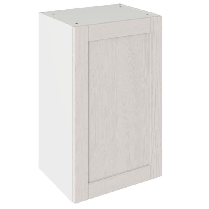 5-Piece Shaker Woodgrain Light Grey 450 Wall Kitchen Cabinet