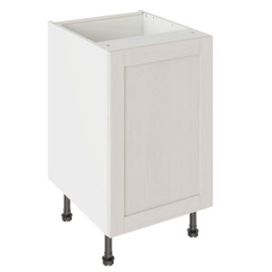5-Piece Shaker Woodgrain Light Grey 500 Base Kitchen Cabinet