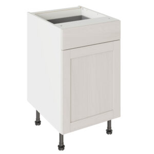 5-Piece Shaker Woodgrain Light Grey 500 Drawerline Base Kitchen Cabinet