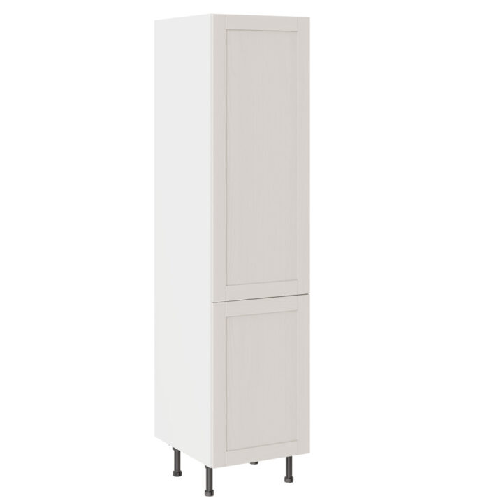 5-Piece Shaker Woodgrain Light Grey 500 Larder Cabinet