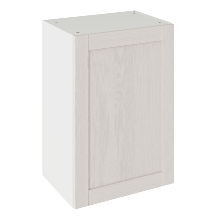 5-Piece Shaker Woodgrain Light Grey 500 Wall Kitchen Cabinet