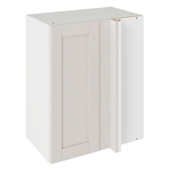 5-Piece Shaker Woodgrain Light Grey 600 Blind Corner Wall Kitchen Cabinet