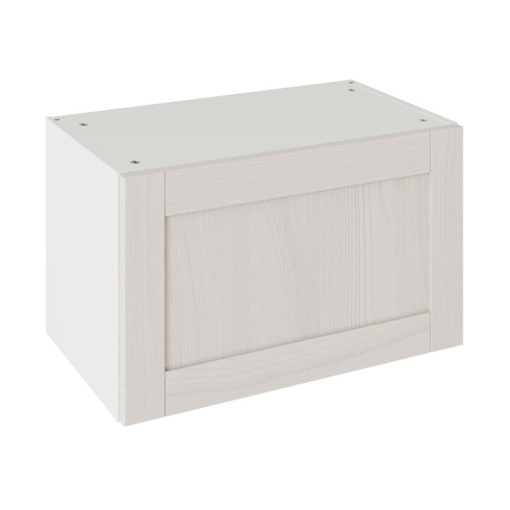 5-Piece Shaker Woodgrain Light Grey 600 Bridging Wall Kitchen Cabinet