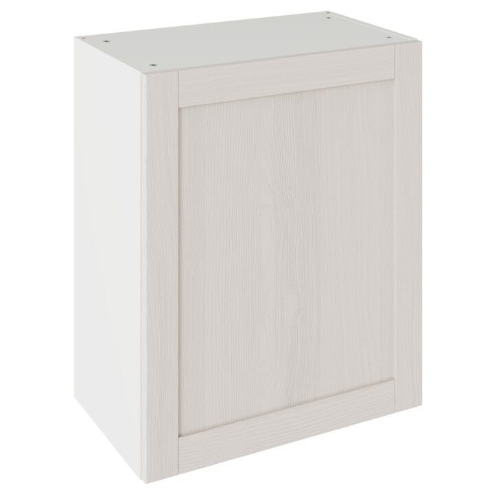 5-Piece Shaker Woodgrain Light Grey 600 Wall Kitchen Cabinet
