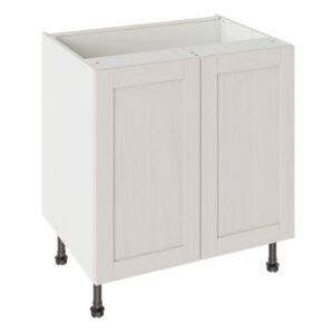 5-Piece Shaker Woodgrain Light Grey 800 Base Kitchen Cabinet