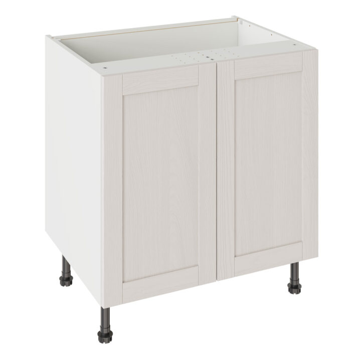 5-Piece Shaker Woodgrain Light Grey 800 Base Kitchen Cabinet