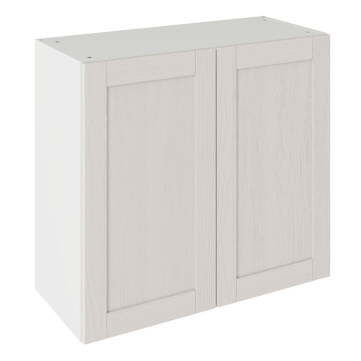 5-Piece Shaker Woodgrain Light Grey 800 Wall Kitchen Cabinet